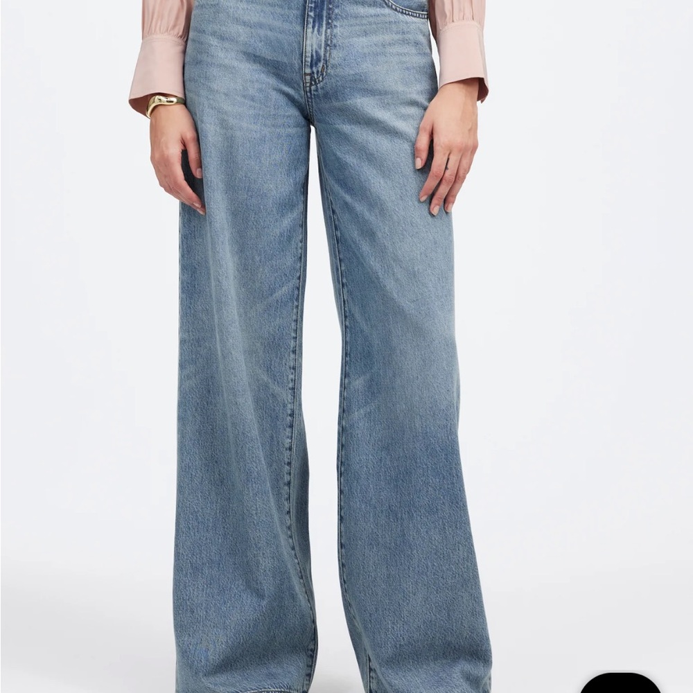Women's Blue Wide-Leg Jeans